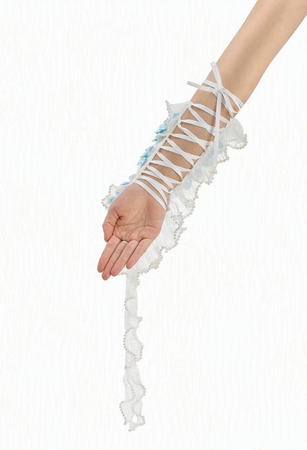 Guanteletes Medievales de Sirena Daizbella Protectores de Brazo de Concha Azul Impresos en 3D