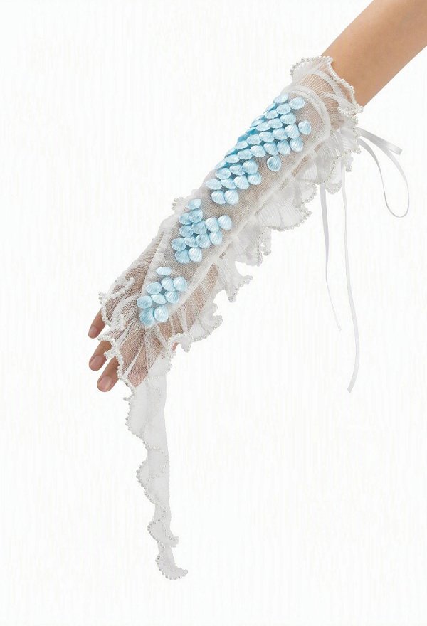 Guanteletes Medievales de Sirena Daizbella Protectores de Brazo de Concha Azul Impresos en 3D