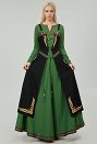 Medieval Retro Dress Apron Renaissance Viking Clothing Front Opening Outer Dress Cosplay Costume