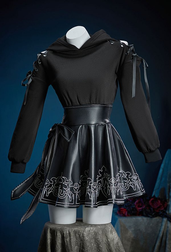 Nier:Automata 2B Cosplay Una falda con un lazo Nier:Automata 2B Cosplay Una falda con un lazo