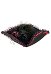 Halloween Pirate Hat Vintage Dark Gothic Style Tricorne with Peacock Feathers Floral Lace and Skull Details