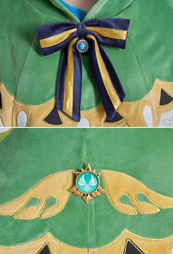 Genshin Impact Venti Kawaii Umhang mit Kapuzen Katze Ohren Cape