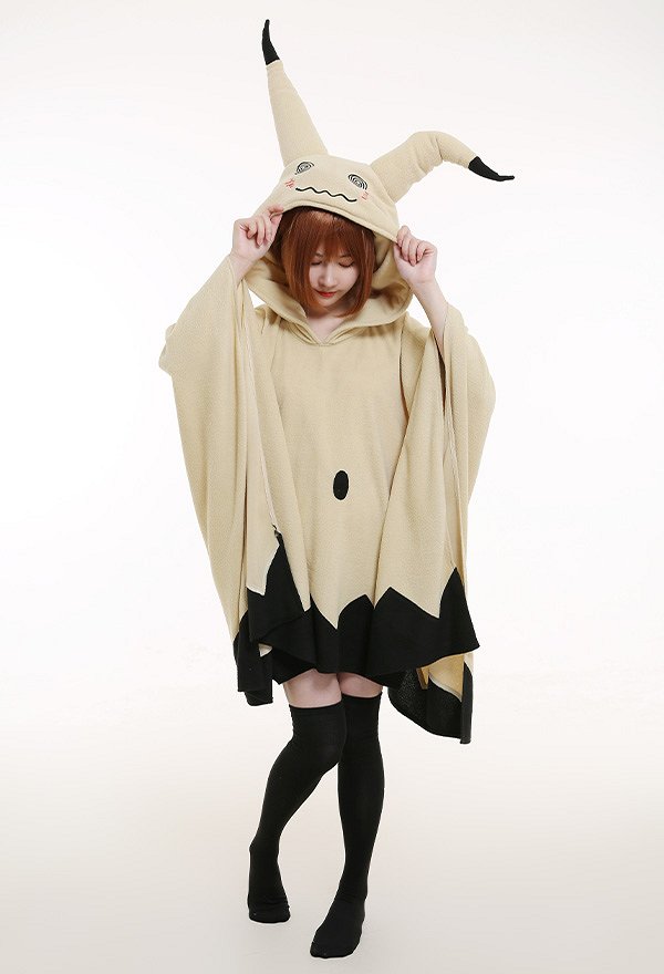 Mimiku Pikaqu Cosplay Costume Sudadera con Capucha Bordada Jersey para Mujer de Manga Larga con Guantes de Orejas