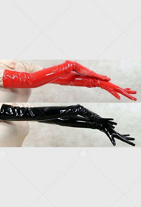 Accessoire de Lingerie Gant Sexy en Cuir PU Brillant Style Punk