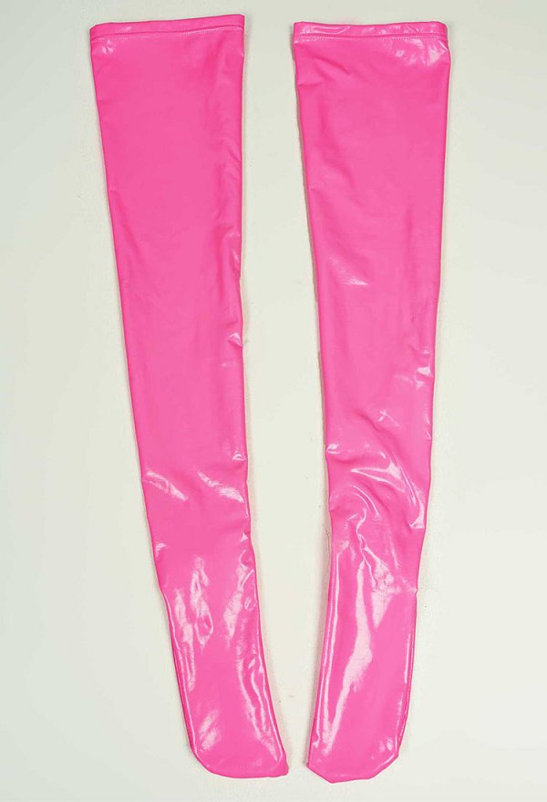 Sexy Thigh Stockings Shiny Thigh High Socks PU Elastic Shaping Stretchy Thigh High Stockings