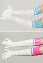 Sexy Lingerie Accessory Elastic Color Matching Pu Gloves Long Style