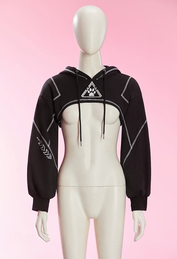 Chaqueta de Yoga de Estilo Cibernético de Otoño Chaqueta de Bolero con Capucha de Manga Larga (Solo Chaqueta)