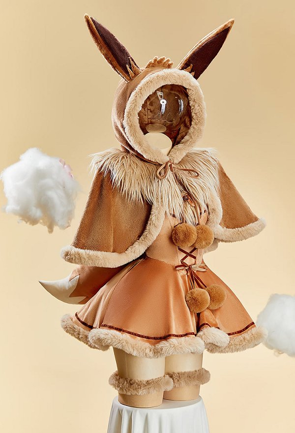 PM Derivative Sexy Cosplay Winter Plush Cloak Cute Hooded Cape