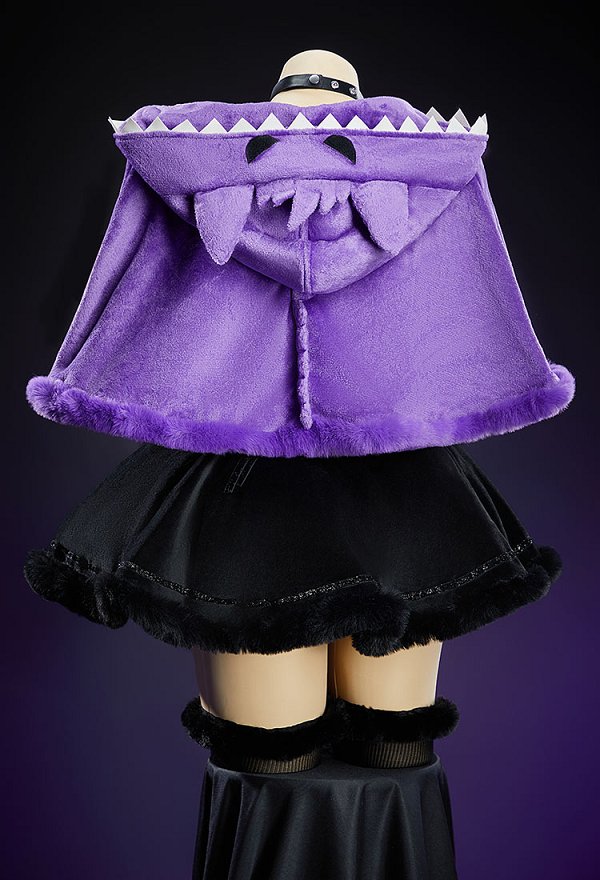 PM Derivative Sexy Plush Cloak Cute Cape with Hood and Embroidered Eye Patches