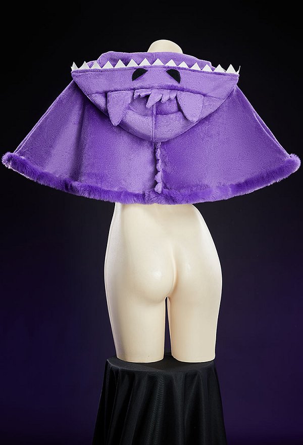 PM Derivative Sexy Plush Cloak Cute Cape with Hood and Embroidered Eye Patches