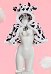 Sexy Cow-style Plush Winter Cape Cute Cow-Print Cape with Hood