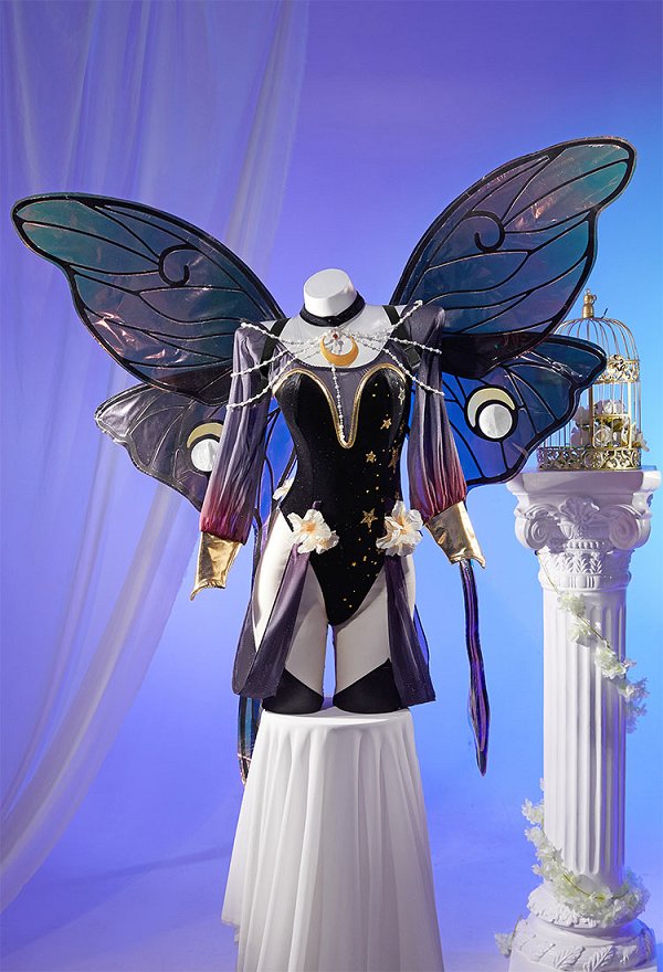 Miccostumes x Sunset Dragon PM Cosplay Accesorio Grande Brillante 3D Ala de Mariposa Hada Adorno Espalda