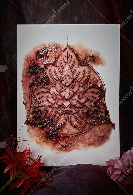 Silent Hill F A4 Pegatina de tatuaje con escudo familiar en la espalda