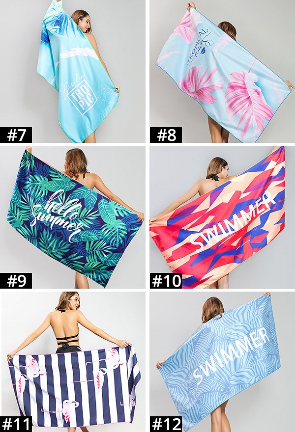 Miccostumes Colorful Pattern Velour Printed Quick Dry Shawls Accessory for Travel Swim Pool Camping Outdoors and Sports