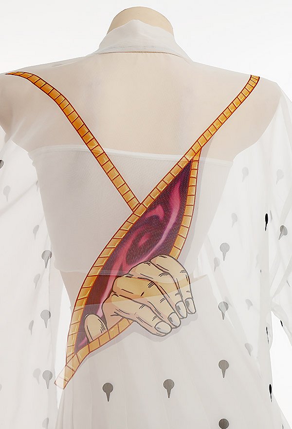 Cubierta de anime Haori con patrón de ojos Cubierta de kimono de verano