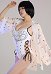 Cubierta de anime Haori con patrón de ojos Cubierta de kimono de verano