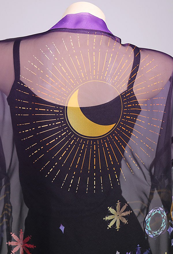 Haori Cover-up with Kaleidoscope Pattern Summer Kimono Cardigan