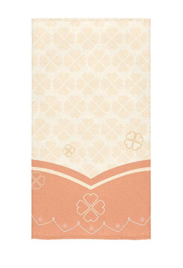 Bath Towel with Clover Prints Body Towel for Swimming Bathing