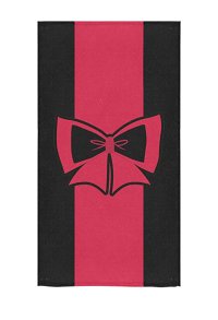 Bath Towel with Pink Bowknot Print Body Towel for Swimming Bathing