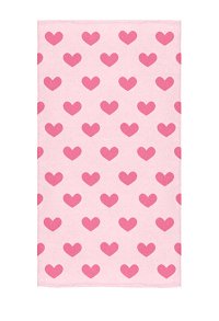 Serviette de Bain à Motif de Cœur Rose Cosplay Accessoire Vacances Natation