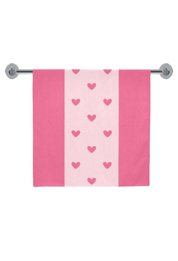 Bath Towel with Pink and Light Pink Stripes Body Towel for Swimming Bathing