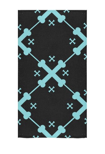 Blau Knochen Badetuch Body Strandtuch Cosplay Zubehör Unisex