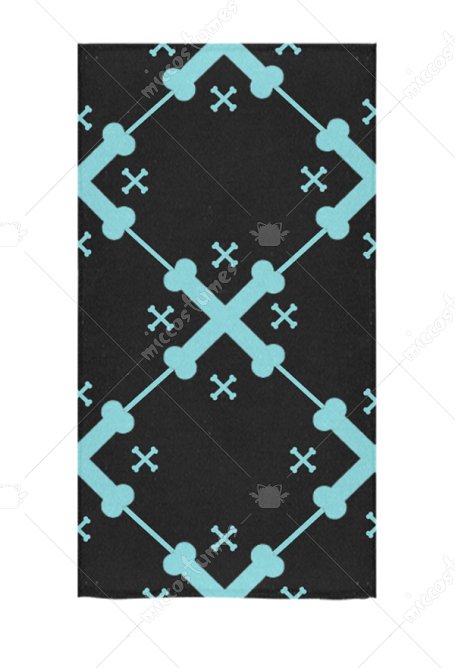 Blau Knochen Badetuch Body Strandtuch Cosplay Zubehör Unisex