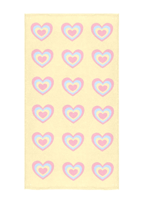 Regenbogen Herz Badetuch Body Strandtuch Cosplay Zubehör Unisex