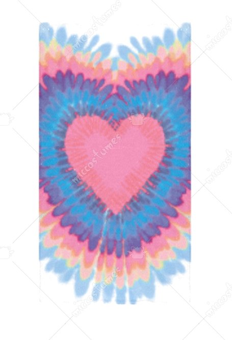 Serviette de Bain à Motif de Teinture de Cœur Cosplay Accessoire Vacances Natation