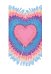 Serviette de Bain à Motif de Teinture de Cœur Cosplay Accessoire Vacances Natation