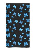 Bath Towel with Blue Butterfly Prints in Black Body Towel for Swimming Bathing Bath Towel with Blue Butterfly Prints in Black Body Towel for Swimming Bathing
