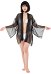 Gothic Dark Style Haori Cover-up with Skeleton Pattern Summer Kimono Cardigan