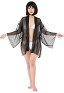 Gothic Dark Style Haori Cover-up with Skeleton Pattern Summer Kimono Cardigan