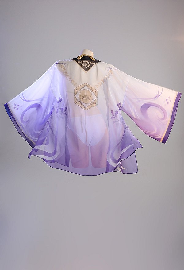 Kamisato Ayato Derivado Kimono Haori Cubierta Cubierta de manga ancha