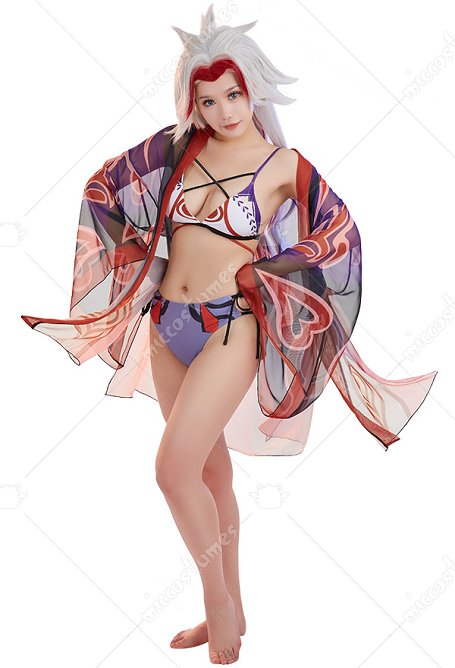 Kimono dérivé d'Arataki Itto Haori Cover-Up Cover-up à manches larges