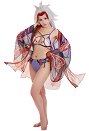 Arataki Itto Derivado Kimono Haori Cubierta Cubierta de manga ancha