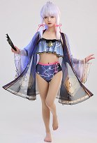 Kamisato Ayaka Derivative Coverup Cherry Blossom Haori Chiffon Kimono