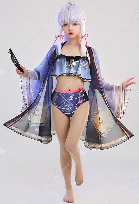 Kamisato Ayaka Derivative Coverup Cherry Blossom Haori Chiffon Kimono