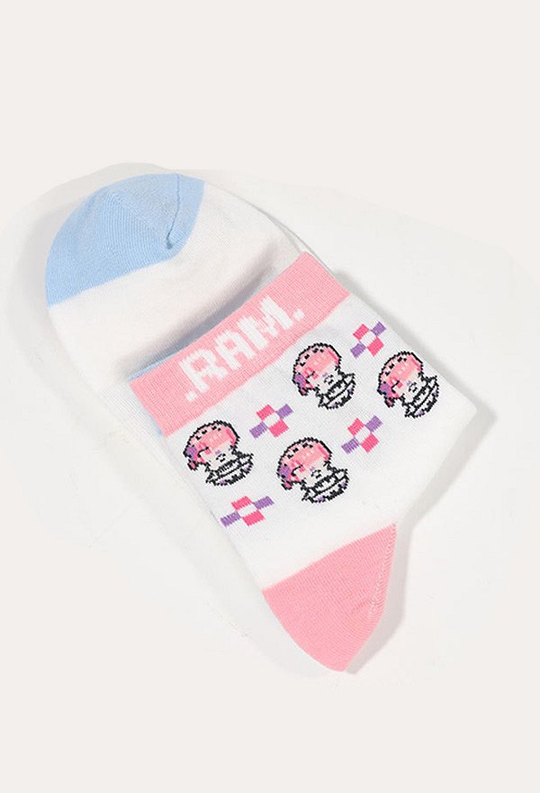 Chaussettes Dérivé Ram Rem Chaussette de Cosplay 2 Paires de Même Couleur