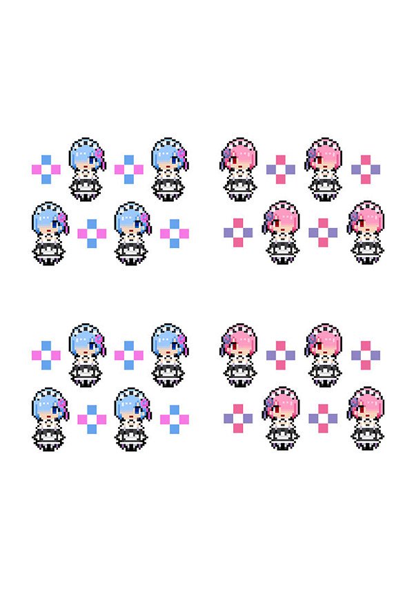 Chaussettes Dérivé Ram Rem Chaussette de Cosplay 2 Paires de Même Couleur