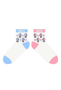 Re:Zero Starting Life In Another World Ram Rem Derivative Knitting Socks 2 Pairs Set Same Style