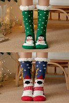 Christmas Women Kawaii Non Slip Socks Fuzzy Fleece-Lined Warm Floor Socks 2 Pairs Christmas Women Kawaii Non Slip Socks Fuzzy Fleece-Lined Warm Floor Socks 2 Pairs