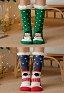 Christmas Women Kawaii Non Slip Socks Fuzzy Fleece-Lined Warm Floor Socks 2 Pairs