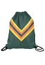 Cheerleader Drawstring Backpack Green and Yellow Pattern Drawstring Bag Sackpack for Beach Gym Sports Yoga