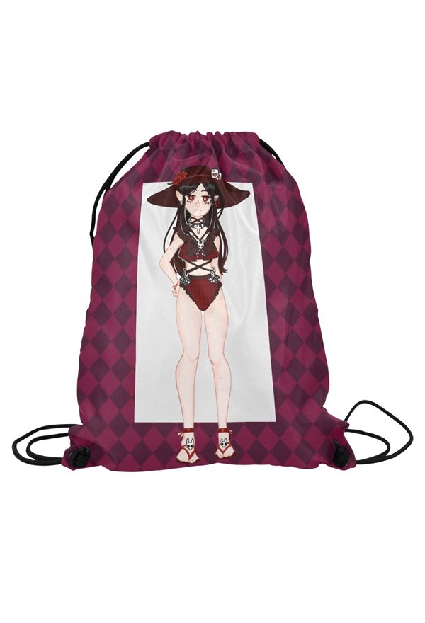 Alice Drawstring Backpack Drawstring Bag Drawstring Sack for Beach Gym Sports Yoga