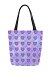 Purple Heart Canvas Bag Reusable Shopping Tote Bag Large Beach Bag