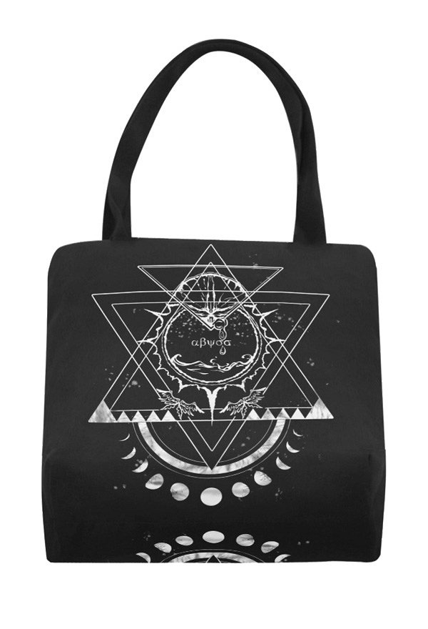 Canvas Bag with Gothic Prints Beach Bag Tote Bag for Vacation Shopping