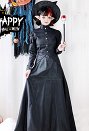 Halloween Costume Sorcière Cosplay Robe de Partie Costumée pour Femme Adulte avec Chapeau