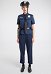 Adult Police Officer Short Sleeve Costume for Women with Hat