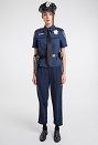 Adult Police Officer Short Sleeve Costume for Women with Hat